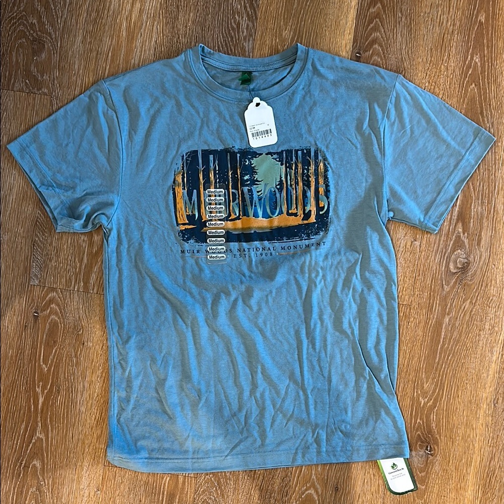 Unisex Blue Graphic T-Shirt Muir Woods NWT